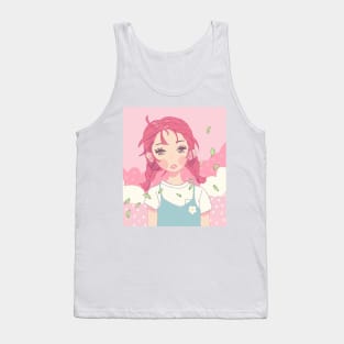 Kawaii Anime Pink Hair Girl Tank Top